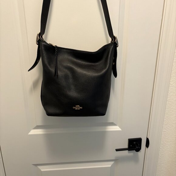 Coach Pebbled Leather Hobo Shoulder Bag – Black – Style C2818 - EUC - Picture 2 of 10